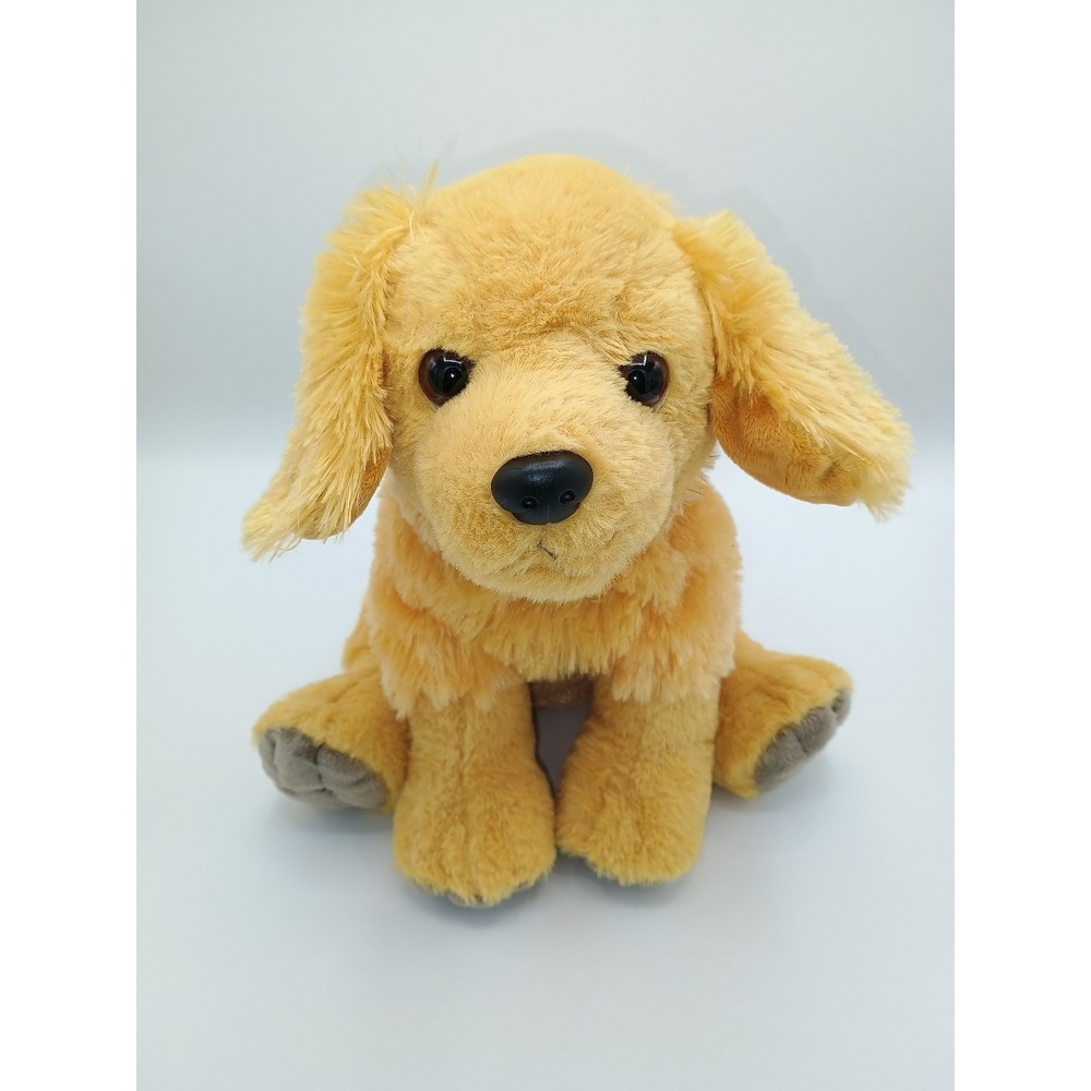 12" WILD REPUBLIC Cuddlekins Beanbag  PLUSH Golden Retriever PUPPY Dog B4